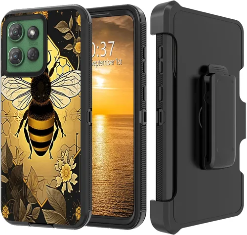 Vista 39 de Funda para Moto G Stylus 5G 2023 con funda de clip para cinturón y soporte, resistente de doble capa, resistente a prueba de golpes, para Motorola