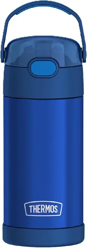 Vista 18 de THERMOS FUNTAINER - Botella de agua con pajilla, 12 onzas, botella de agua de acero inoxidable aislada al vacío para niños con tapa, color negro