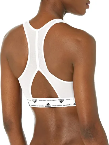 Vista 2 de adidas Powerimpact Train Medium-Support 3-Stripes Women's Sports Bra