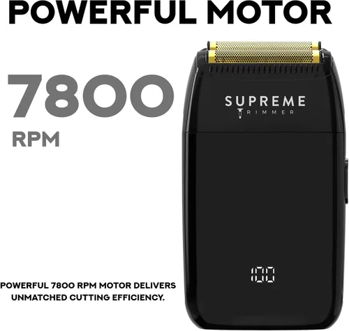 Vista 4 de Supreme Trimmer Crunch Lite STF600 Afeitadora profesional de doble lámina para hombres Inalámbrica y con cable, tiempo de ejecución de 60