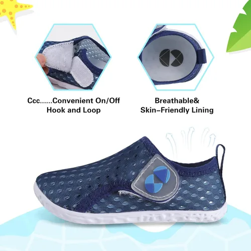 Vista 3 de Centipede Demon Zapatos de agua para niños y niñas, calcetines acuáticos descalzos para natación, playa, calcetines de verano, transpirables