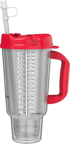 Vista 5 de Mugs N Coffee Taza de viaje de 32 onzas – Taza de hospital azul oscuro para bebidas frías – Aislamiento de doble pared, sin BPA, resistente a fugas