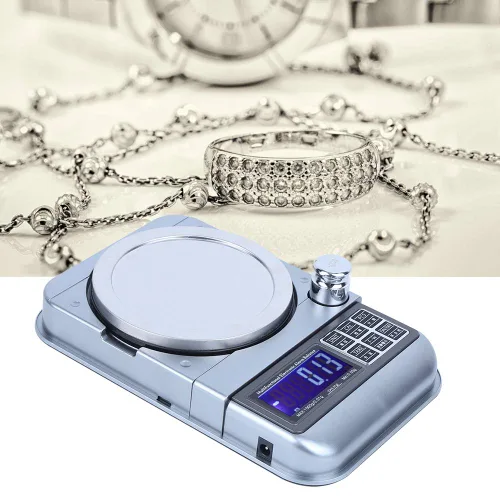 Vista 3 de Topyond Báscula digital de gramos, 35.27 oz/0.00 oz de precisión para joyas y monedas, diseño recargable portátil con temporizador, para pesaje