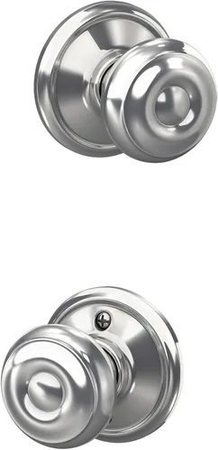 Vista 118 de SCHLAGE F10 GEO 716 Pomo de Puerta Georgiano, Cerradura de Paso para Pasillo y Armario, Bronce Envejecido (Paquete de 4)