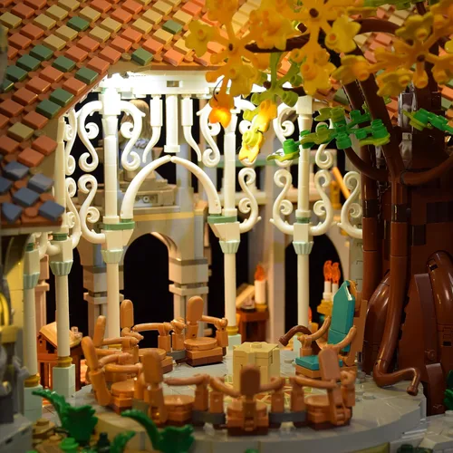 Vista 5 de LightGo Kit de iluminación LED diseñado para El Señor de los Anillos Rivendell compatible con Lego 10316 Juego de construcción - No incluye