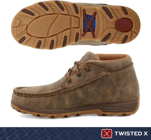 Vista 2 de Twisted X Chukka - Zapatos de conducción para mujer, Bombardeo