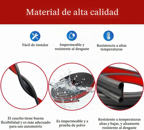 Vista 6 de Sello de cubierta Tonneau para camión, kit de sellado de puerta trasera, sello de goma para tapa de camionetas, sello de carcasa de cámper con doble