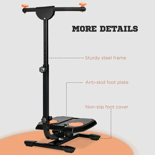 Vista 8 de Soozier Tabla Plegable de Torsión Abdominal para Adelgazamiento de Cintura con Pantalla que Muestra Tiempo, Calorías, Equipo de Entrenamiento