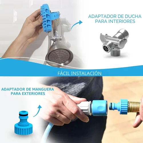 Vista 3 de Aquapaw Cepillo de baño para perros Pro y accesorio de ducha para perros, goma de silicona grande, rociador y depurador en uno con accesorio