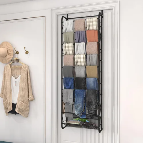 Vista 5 de Zapatero colgante de 10 niveles para almacenamiento de zapatos de puerta, zapatero para armario, despensa, sobre la puerta, organizador de zapatos