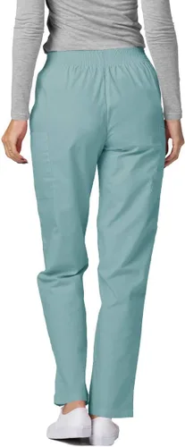 Vista 5 de Universal - Conjunto de pantalón y blusa para mujer, cuello en V, elásticos, de meter