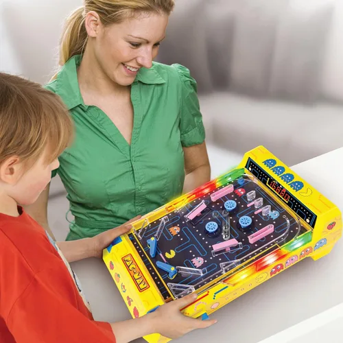 Vista 6 de Juego de mesa de pinball arcade electrónico edición Pac-Man de Merchant Ambassador Amarillo