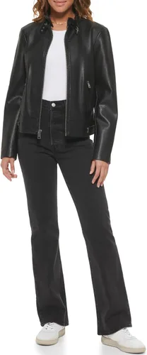Vista 2 de Levi's Chaqueta de motocross Racer de piel sintética para mujer (estándar y plus)
