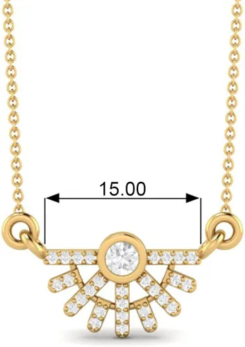 Vista 3 de Collar con colgante de plata de ley 925 de 0.118in y diseño de lapislázuli con cadena de 18.0in de largo