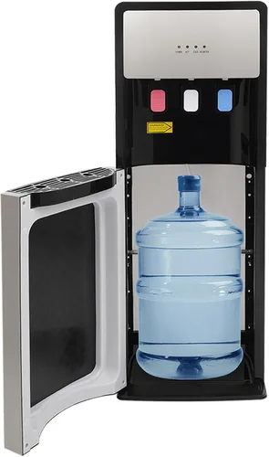 Vista 9 de Dispensador de agua de 5 galones, enfriador de agua fría caliente con carga inferior con 3 ajustes de temperatura, ideal para oficina, hogar, sala