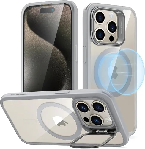 Vista 20 de ESR Funda para iPhone 13 Pro, compatible con MagSafe, protección de grado militar a prueba de golpes, soporte de anillo de cámara integrado, funda