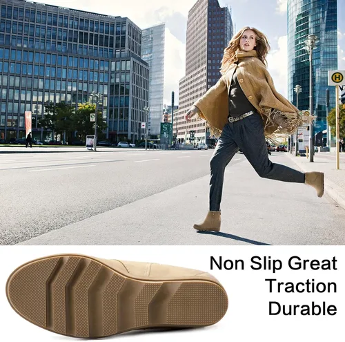 Vista 4 de Athlefit Botas de cuña cómodas para mujer