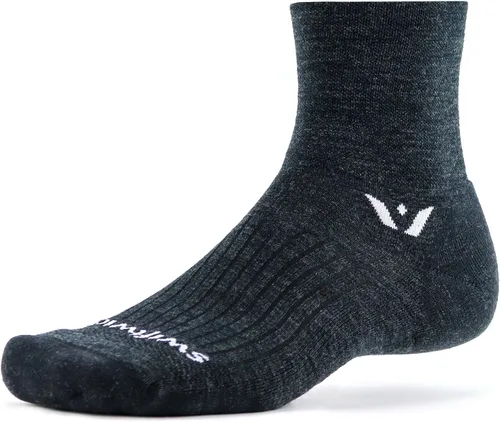 Vista 10 de Swiftwick - Calcetines PURSUIT FOUR para correr y ciclismo, lana merina, equipo duradero Negro