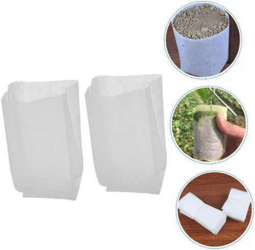 Vista 8 de 200pcs Non-Woven Fabric Grow Bags for Seedlings, White Xmas