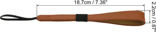 Vista 2 de PATIKIL Correas de muñeca para cámara, correa de muñeca ajustable de cuero sintético para cámara digital DSLR Café