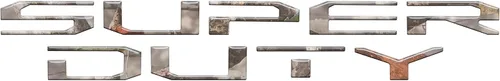 Vista 9 de Insertos de letras para capó, compatibles con Ford Super Duty 2017-2022 Gris Stone