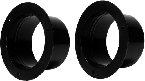 Vista 9 de Placa de pared para salida de secadora de 3" de plástico negro con brida recta para conector de conducto, guarnición de pared, collar de tubo
