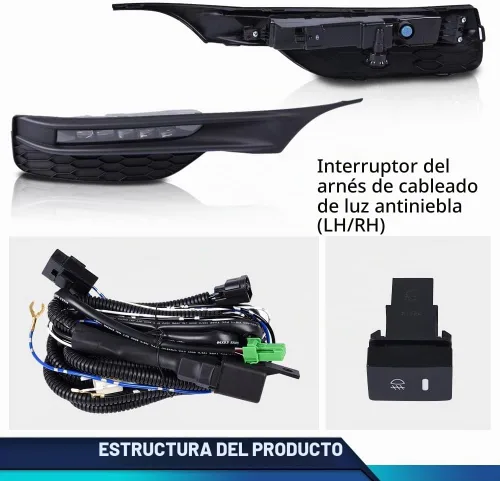 Vista 9 de PIT66 Luz antiniebla para parachoques delantero compatible con Honda Accord