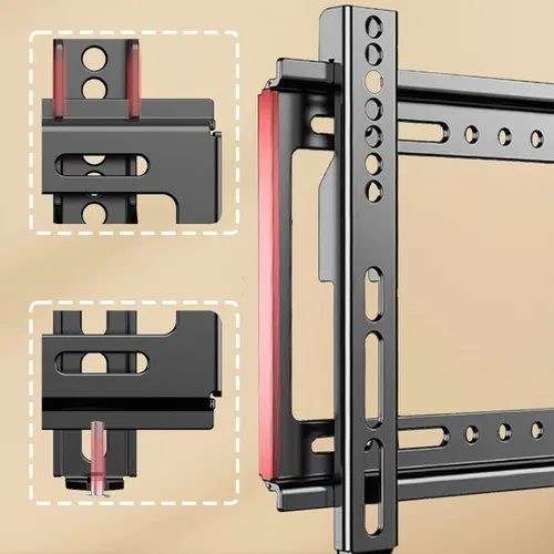Vista 3 de Soporte de pared para TV de perfil bajo fijo para televisores LED, LCD y plasma de 14 a 43 pulgadas, pantalla plana, soporte universal para monitor