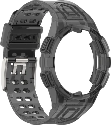 Vista 3 de VeveXiao Glacier - Correa resistente para Samsung Galaxy Watch 4 de 1.575 pulgadas con accesorios de parachoques, Galaxy Watch 4 de 1.575 pulgadas