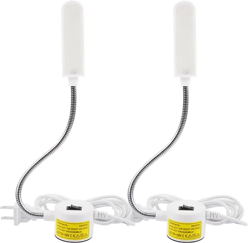 Vista 8 de Luz para máquina de coser, lámpara de trabajo LED, cuello de cisne flexible portátil con base magnética para banco de trabajo, torno, taladro