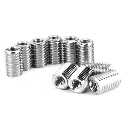 Vista 39 de 10 piezas de inserción de rosca autorroscante, tuerca reductora de acero inoxidable de 0.236 in hembra M3x0.0.197 in macho M5x0.0.315 in