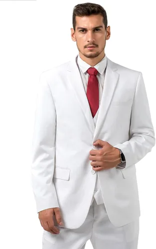 Vista 4 de Men Suit 3 Piece Set Slim fit Tuxedo Suits for Business Wedding Prom Suits