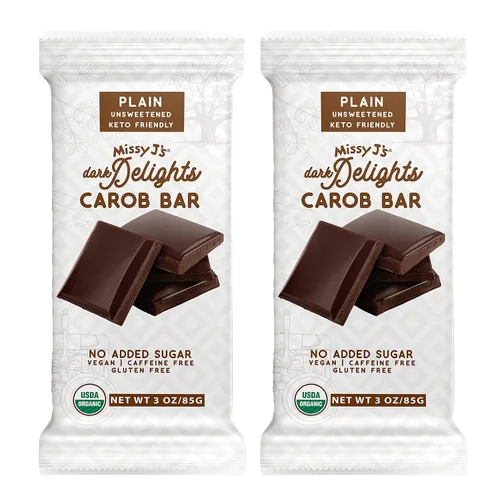 Vista 12 de Missy J's Organic Carob Dark Delights - Barra de caramelo de café sin azúcar, 3 onzas, paquete de 12 unidades, vegano, sin gluten y cafeína