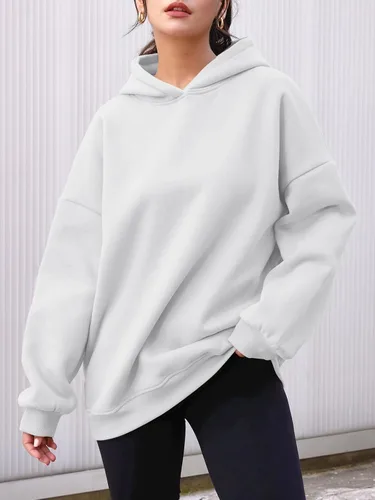 Vista 2 de AUTOMET Sudaderas con capucha de gran tamaño para mujer, sudaderas de forro polar con capucha 2024, ropa de otoño, trajes de moda, suéter de invierno