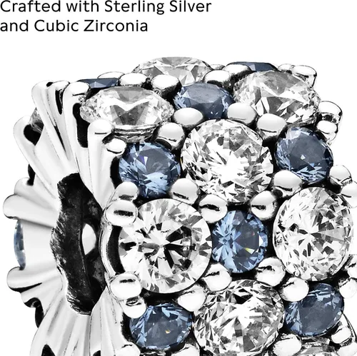 Vista 3 de PANDORA Jewelry Blue and Clear Sparkle Cubic Zirconia Charm in Sterling Silver