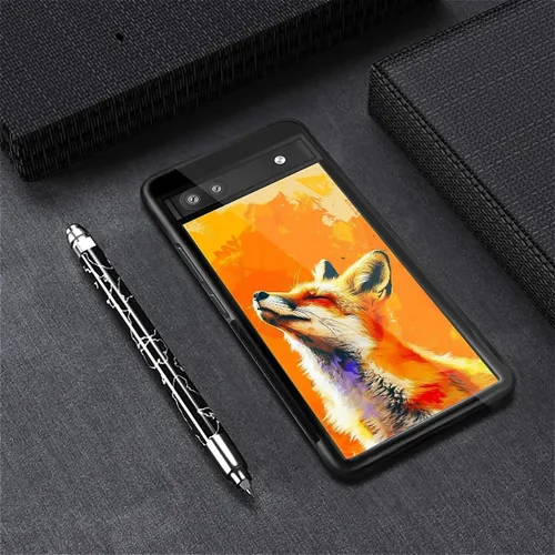 Vista 1345 de Compatible con Google Pixel 4A 5G Mobile Case Creative Acrylic Panel trasero Silicona Protección Grip especialmente diseñado para Google Pixel 4A 5G