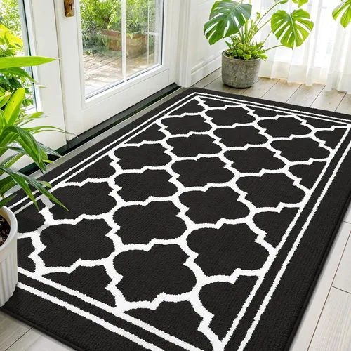 Vista 35 de Buganda Alfombra para Puerta Interior, Tapete Resistente a la Suciedad y Absorbente, Antideslizante, Alfombras de Perfil Bajo para Entrada