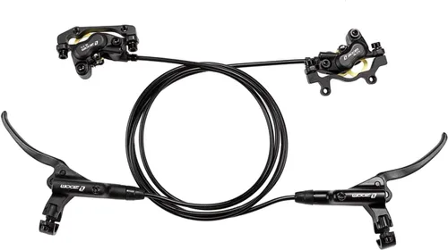 Vista 8 de BUCKLOS Zoom MTB Juego de Frenos de Disco Hidráulicos de 4 Pistones, Palanca de Freno Hidráulica de Aleación de Aluminio para Bicicleta de Montaña