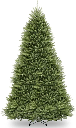 Vista 10 de National Tree Company - Mini árbol de Navidad artificial, verde, abeto Dunhill, incluye soporte, 4 pies