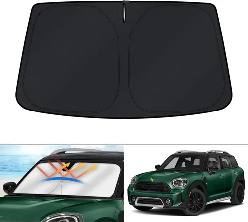 Vista 35 de KUST Parasol para parabrisas para BMW X1 F48 2016, 2017, 2018, 2019, 2020, 2021, 2022, accesorios de ajuste personalizado, parasol plegable