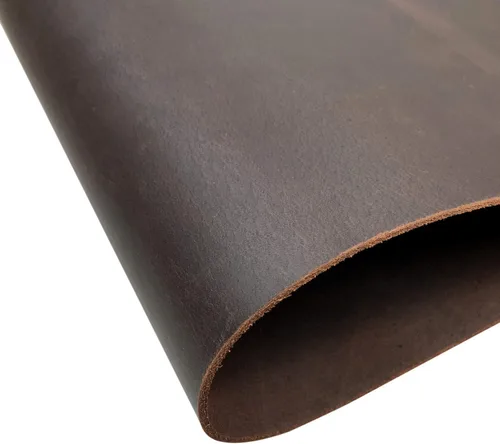 Vista 16 de Tas Trost 5/6 OZ 1.8-2.0mm Thick Cowhide Leather Pre-Cut Square Tooling Leathercraft, Crazy-Horse Leather Saddle Waxed Cow Skin DIY Craft 0.1 in