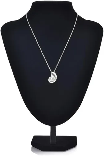 Vista 2 de Meiligo - collar con dije de caracola para mujer, aleación, Plateado, mlg-79