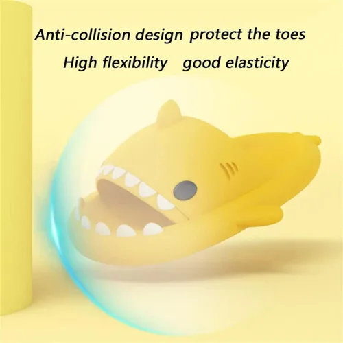 Vista 5 de Sharky Chanclas, Cloud Shark Slides, 2023 Verano Antideslizante Unisex Lindas Pantuflas de Tiburón de dibujos animados Zapatillas de playa suaves