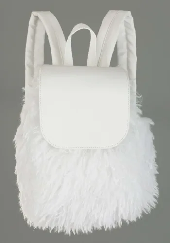 Vista 2 de Mochila de Disfraz Blanco Peludo Clueless Multicolor