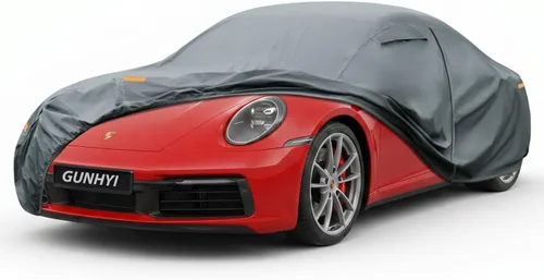 Vista 17 de GUNHYI Funda de coche de 16 capas para automóvil deportivo Coupe pequeño impermeable para todo tipo de clima, ajuste universal Mazda Miata/MX-5, BMW