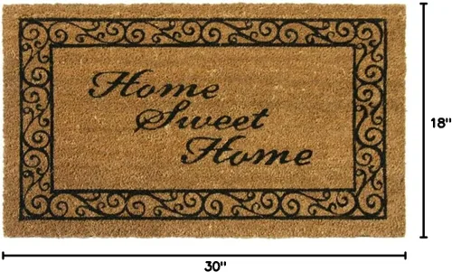 Vista 3 de Rubber-Cal Home Sweet Home Welcome Coir Welcome Coir Welcome Mat, 18 x 30 pulgadas