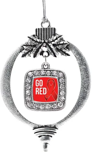 Vista 164 de Inspired Silver - Bon Voyage Cruise Ship Charm Ornamento – Adornos navideños cuadrados de plata con joyas de circonita cúbica
