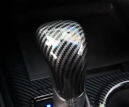 Vista 3 de ERIDANUS Accesorios para automóviles compatibles con Toyota Camry 2023 2022 2021 2020 2019 2018nterior Palanca de cambios (estilo fibra de carbono)