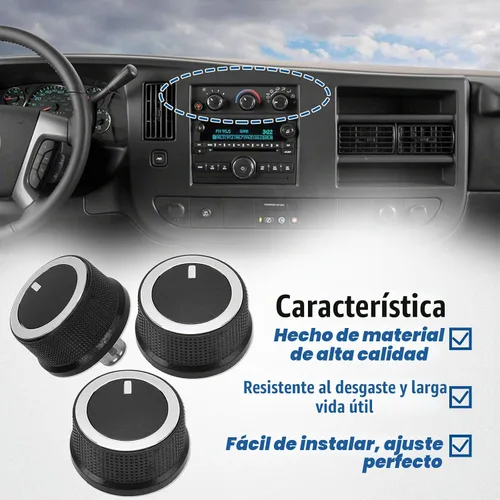 Vista 4 de 84141127 3pcs Express Heater AC Control Perilla Ajuste para Chevrolet 2008-2017