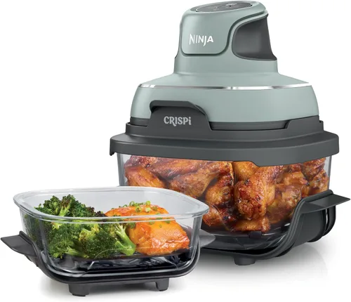 Vista 25 de Ninja Freidora de aire de vidrio Crispi, 4 en 1, gris, FN101GY